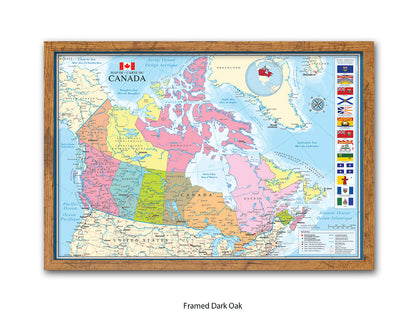 Canada Map Of Carte Du Canada Poster