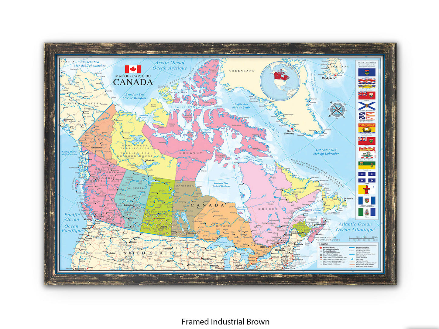 Canada Map Of Carte Du Canada Poster