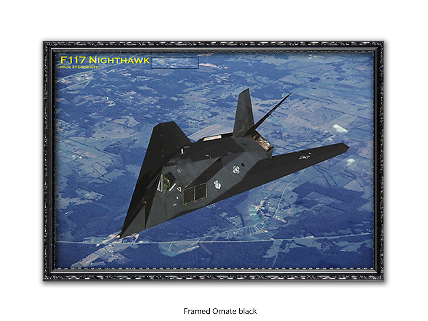 F-117 Nighthawk Stealth Aviation Poster