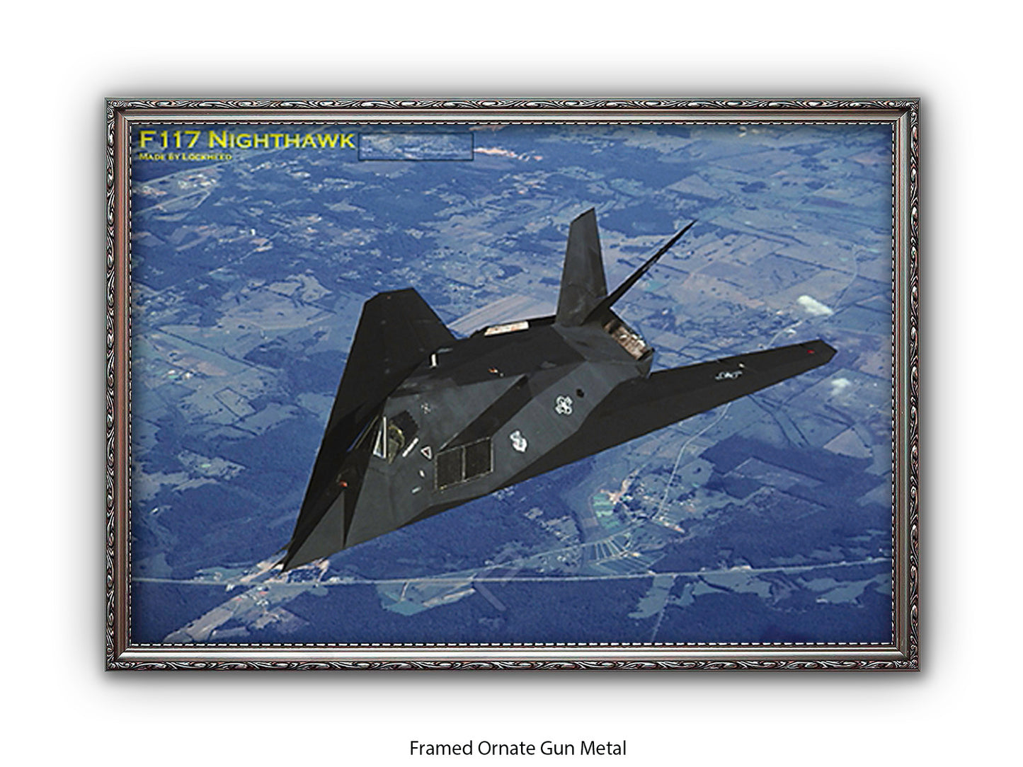 F-117 Nighthawk Stealth Aviation Poster
