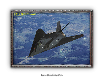F-117 Nighthawk Stealth Aviation Poster