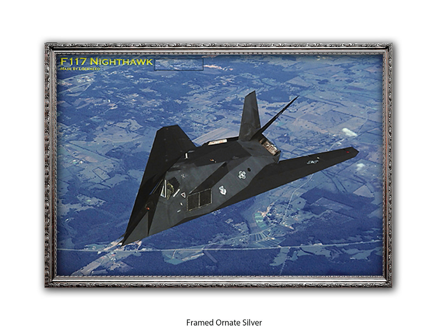 F-117 Nighthawk Stealth Aviation Poster