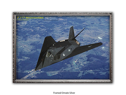 F-117 Nighthawk Stealth Aviation Poster