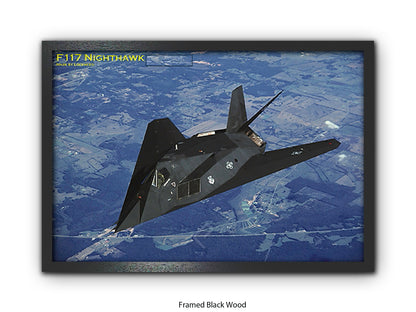 F-117 Nighthawk Stealth Aviation Poster