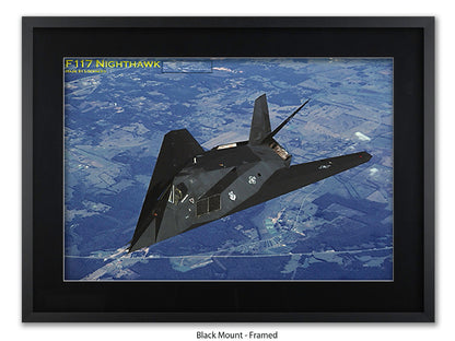 F-117 Nighthawk Stealth Aviation Poster