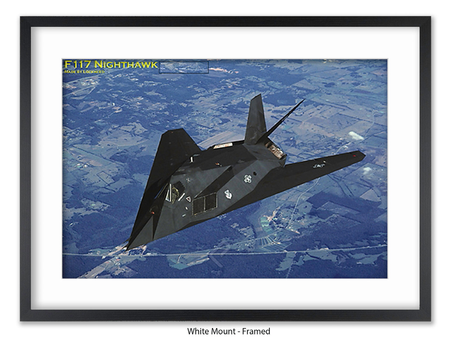 F-117 Nighthawk Stealth Aviation Poster