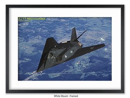 F-117 Nighthawk Stealth Aviation Poster