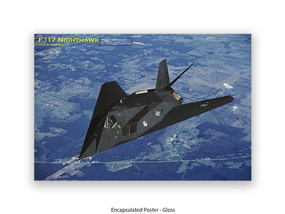 F-117 Nighthawk Stealth Aviation Poster
