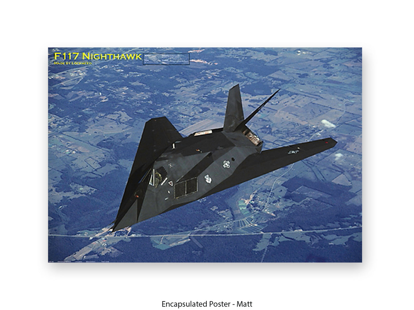 F-117 Nighthawk Stealth Aviation Poster