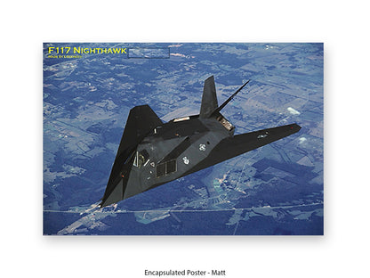 F-117 Nighthawk Stealth Aviation Poster