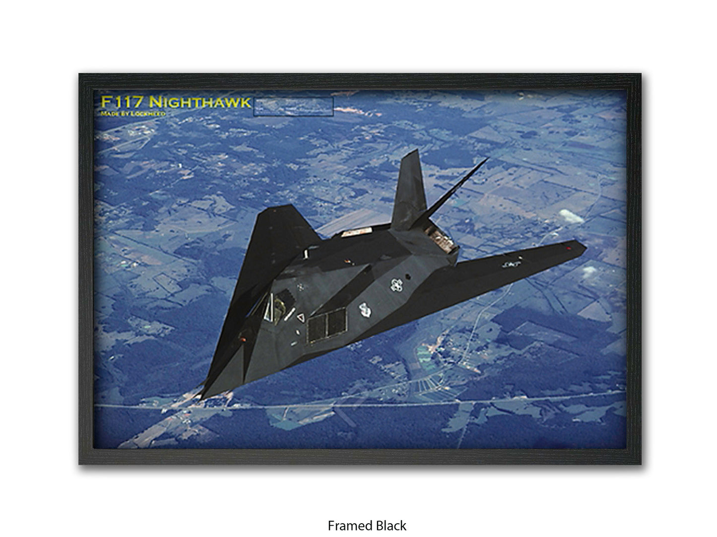 F-117 Nighthawk Stealth Aviation Poster