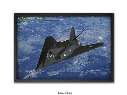 F-117 Nighthawk Stealth Aviation Poster