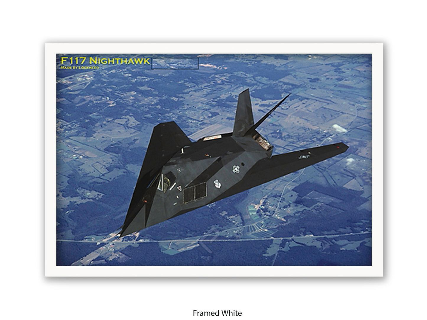 F-117 Nighthawk Stealth Aviation Poster