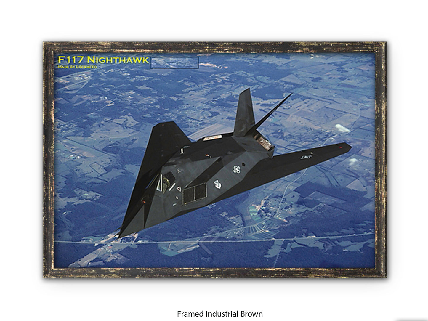 F-117 Nighthawk Stealth Aviation Poster