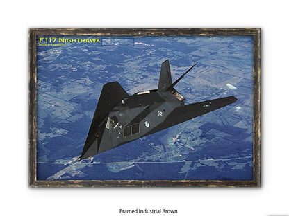 F-117 Nighthawk Stealth Aviation Poster