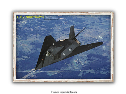 F-117 Nighthawk Stealth Aviation Poster