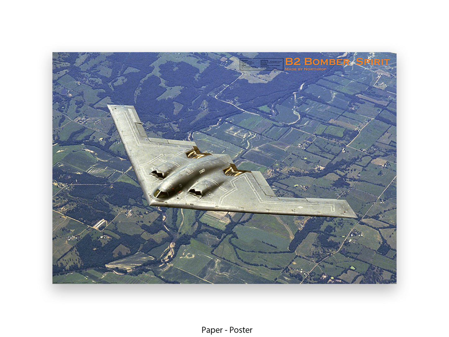 B2 Bomber Spirit Military Poster