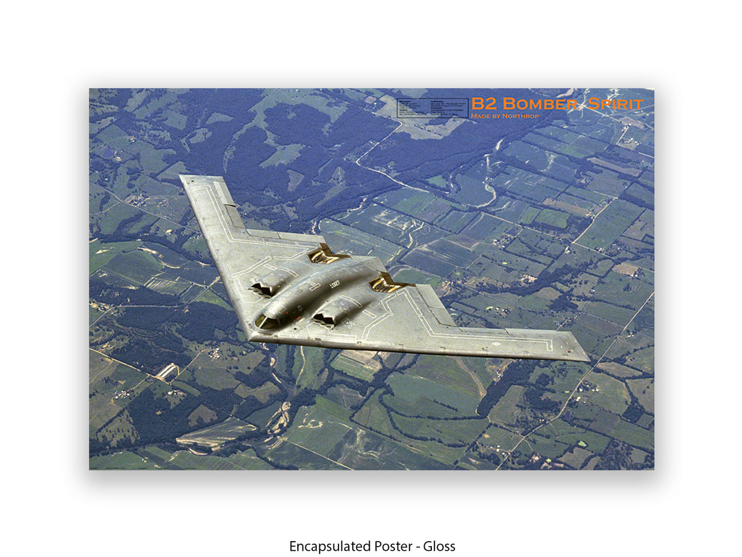 B2 Bomber Spirit Military Poster