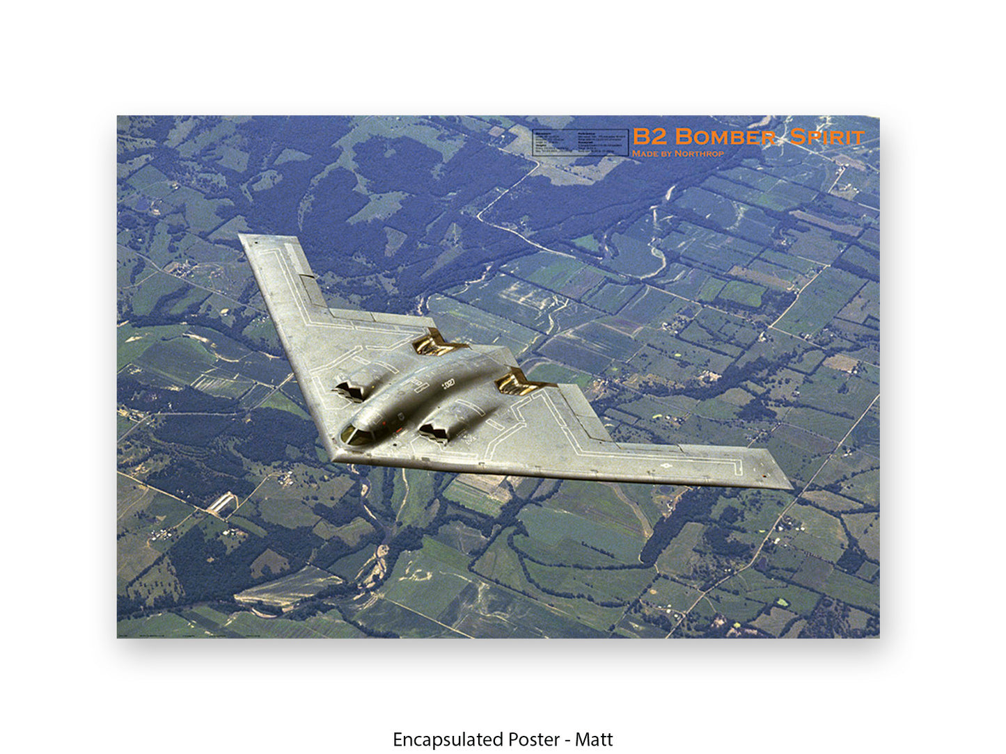 B2 Bomber Spirit Military Poster