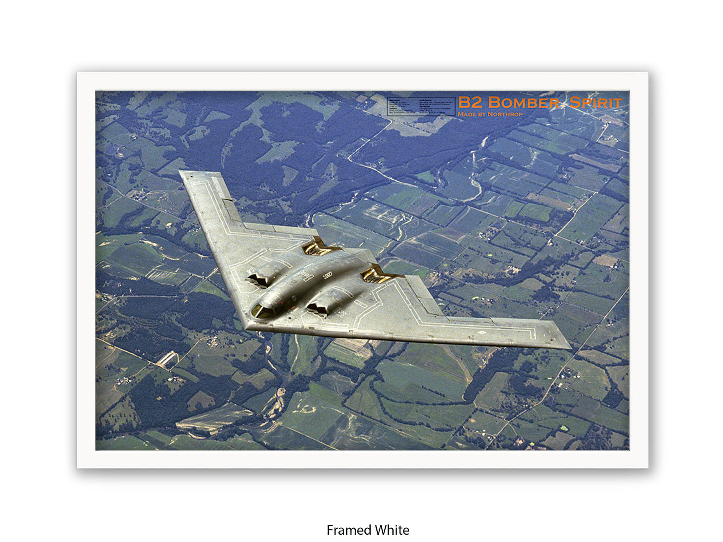 B2 Bomber Spirit Military Poster