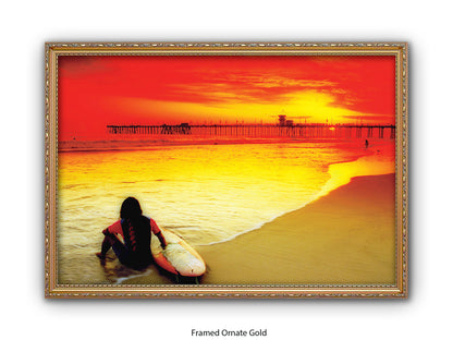 Surfer Ocean Poster Print