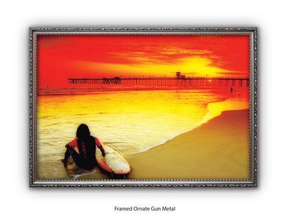 Surfer Ocean Poster Print