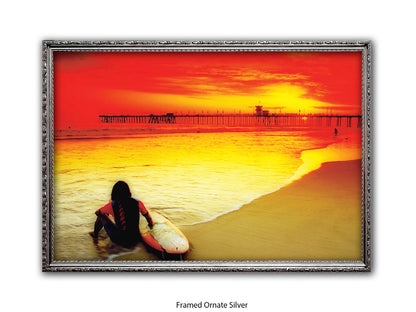 Surfer Ocean Poster Print