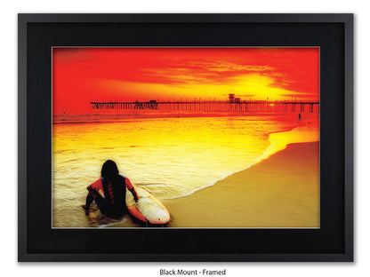 Surfer Ocean Poster Print