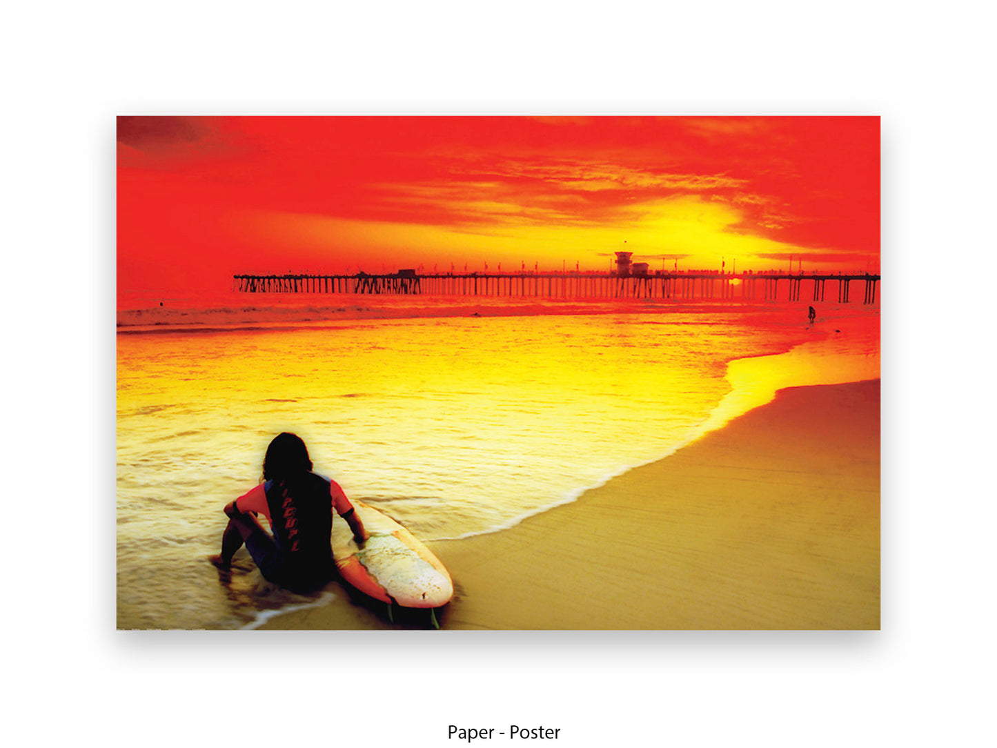 Surfer Ocean Poster Print