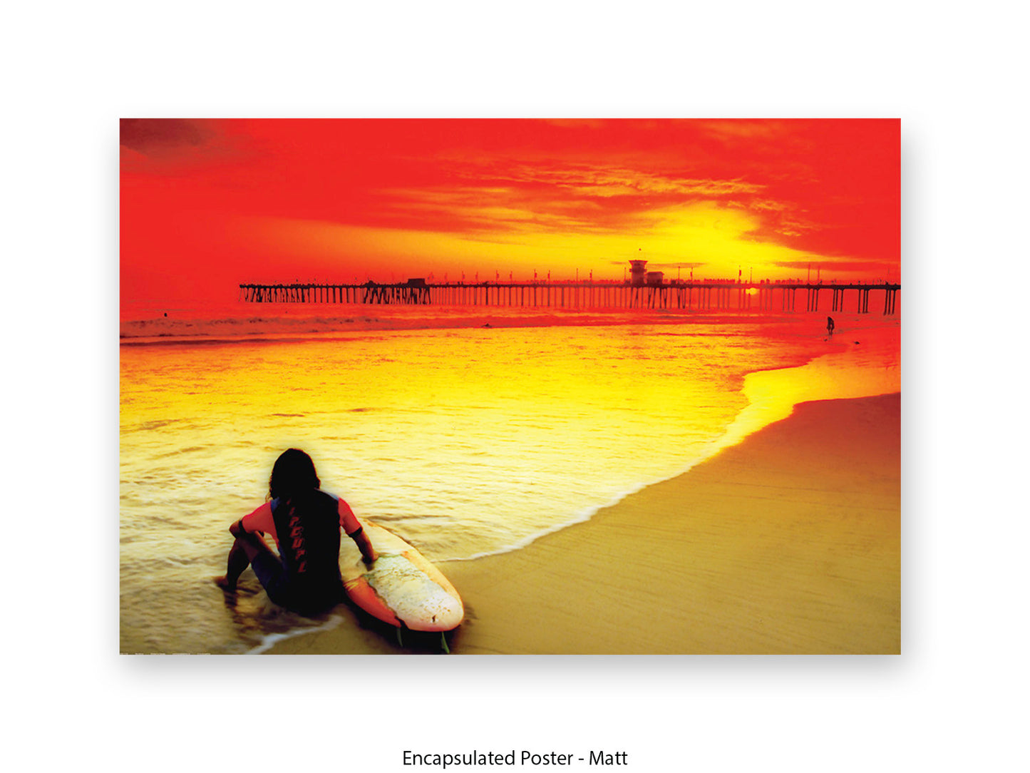 Surfer Ocean Poster Print