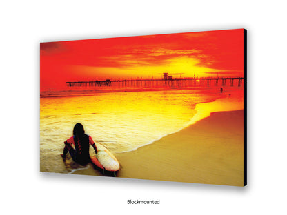 Surfer Ocean Poster Print