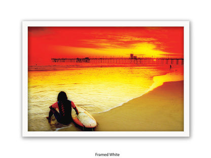 Surfer Ocean Poster Print