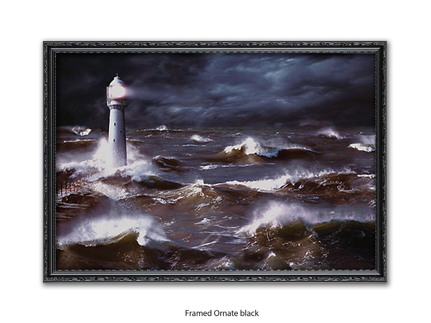 Lighthouse & Waves South Africa Poster
