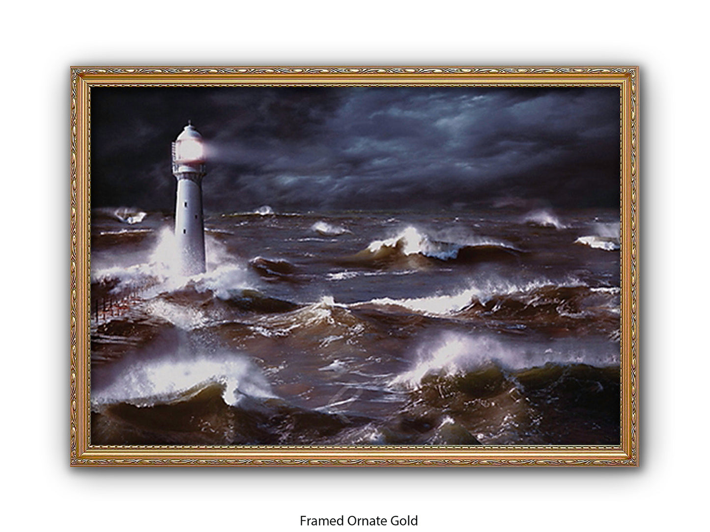 Lighthouse & Waves South Africa Poster