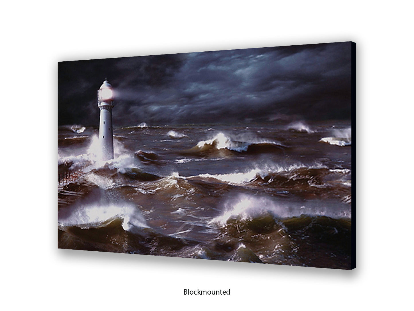 Lighthouse & Waves South Africa Poster