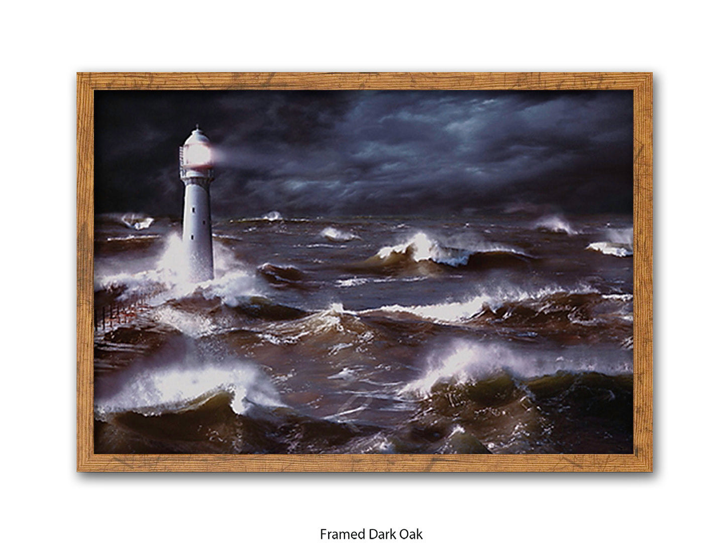 Lighthouse & Waves South Africa Poster
