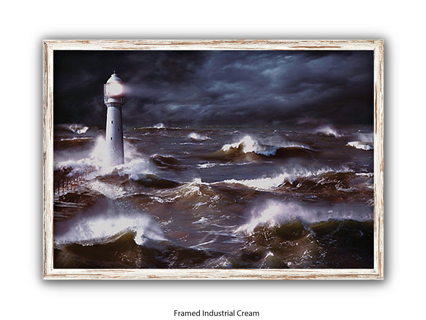 Lighthouse & Waves South Africa Poster