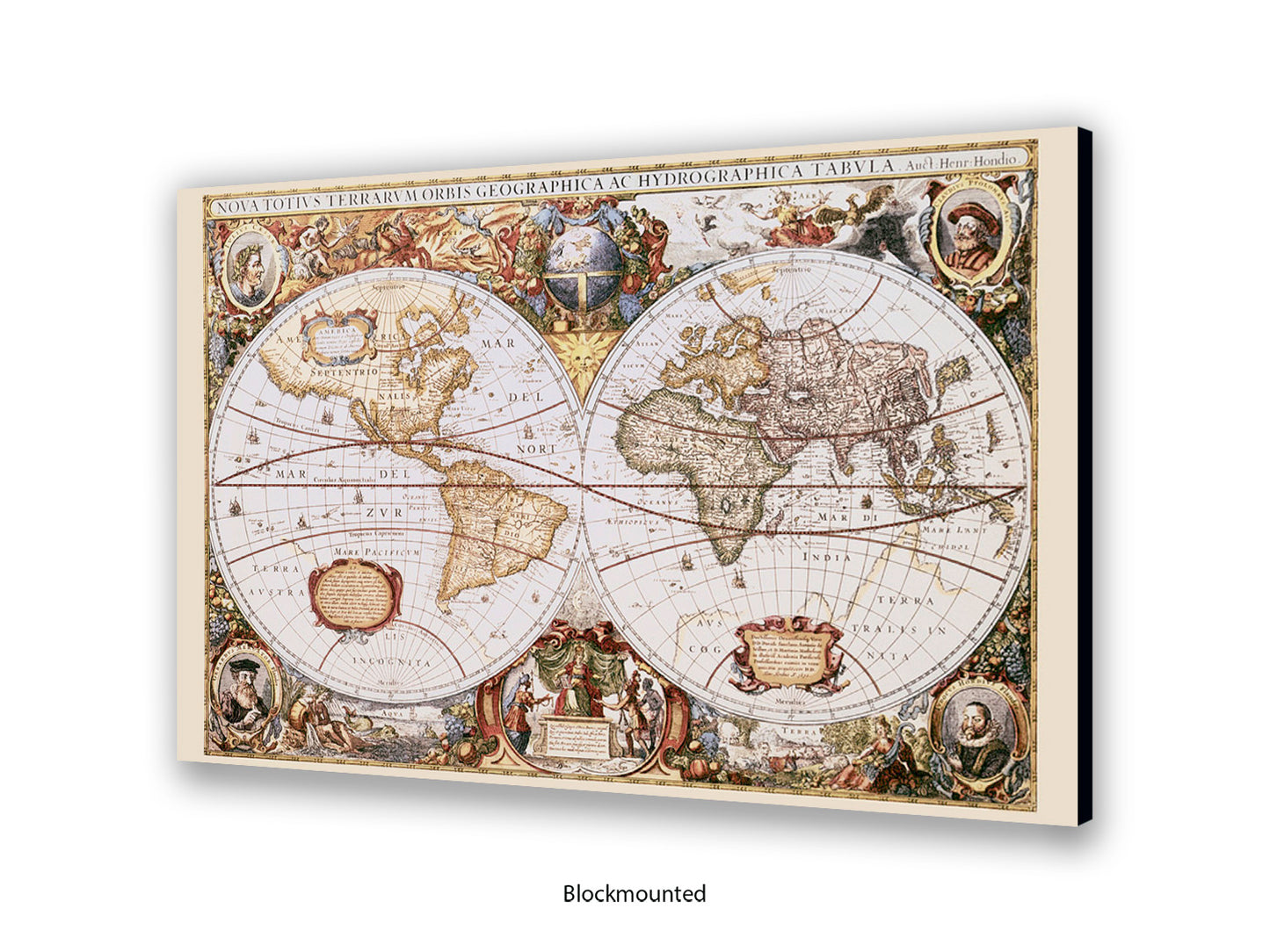 World Map | Nova Totivs Terrarvm Orbis | Wall Decor Poster