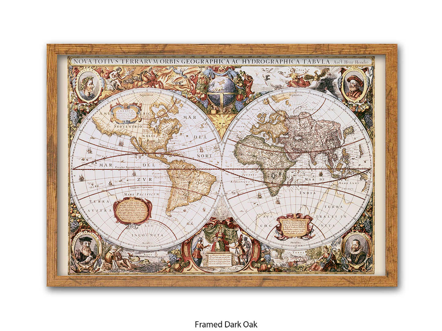 World Map | Nova Totivs Terrarvm Orbis | Wall Decor Poster