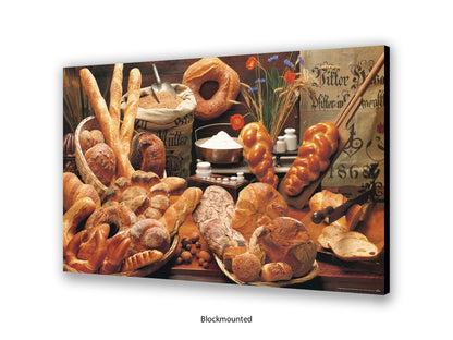 Italian Bread Kitchen Food Art Poster