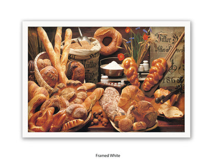 Italian Bread Kitchen Food Art Poster