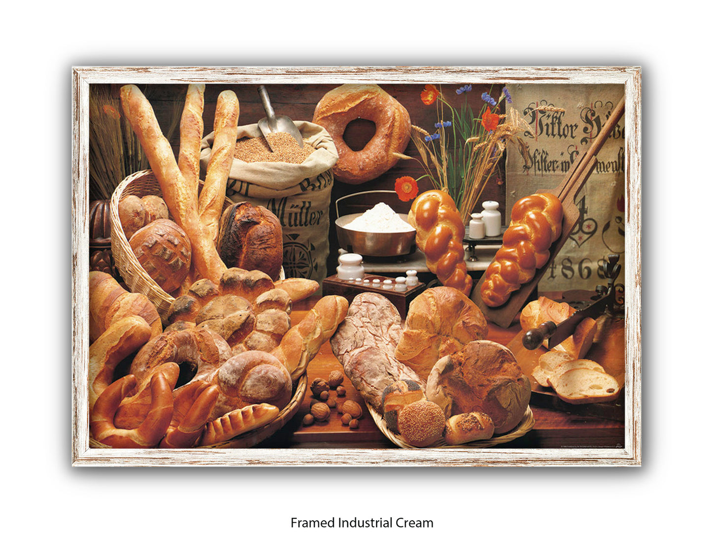 Italian Bread Kitchen Food Art Poster