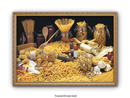 Pasta Collection Italian Food Poster