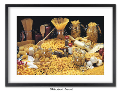 Pasta Collection Italian Food Poster