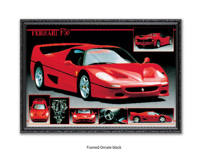 Ferrari F-50 Supercar Collection Poster
