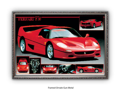 Ferrari F-50 Supercar Collection Poster