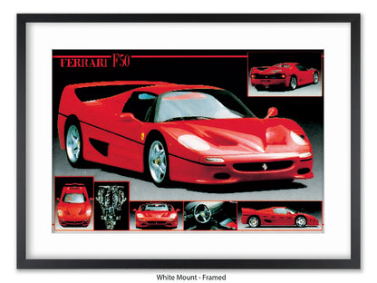 Ferrari F-50 Supercar Collection Poster