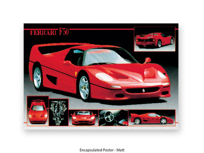Ferrari F-50 Supercar Collection Poster
