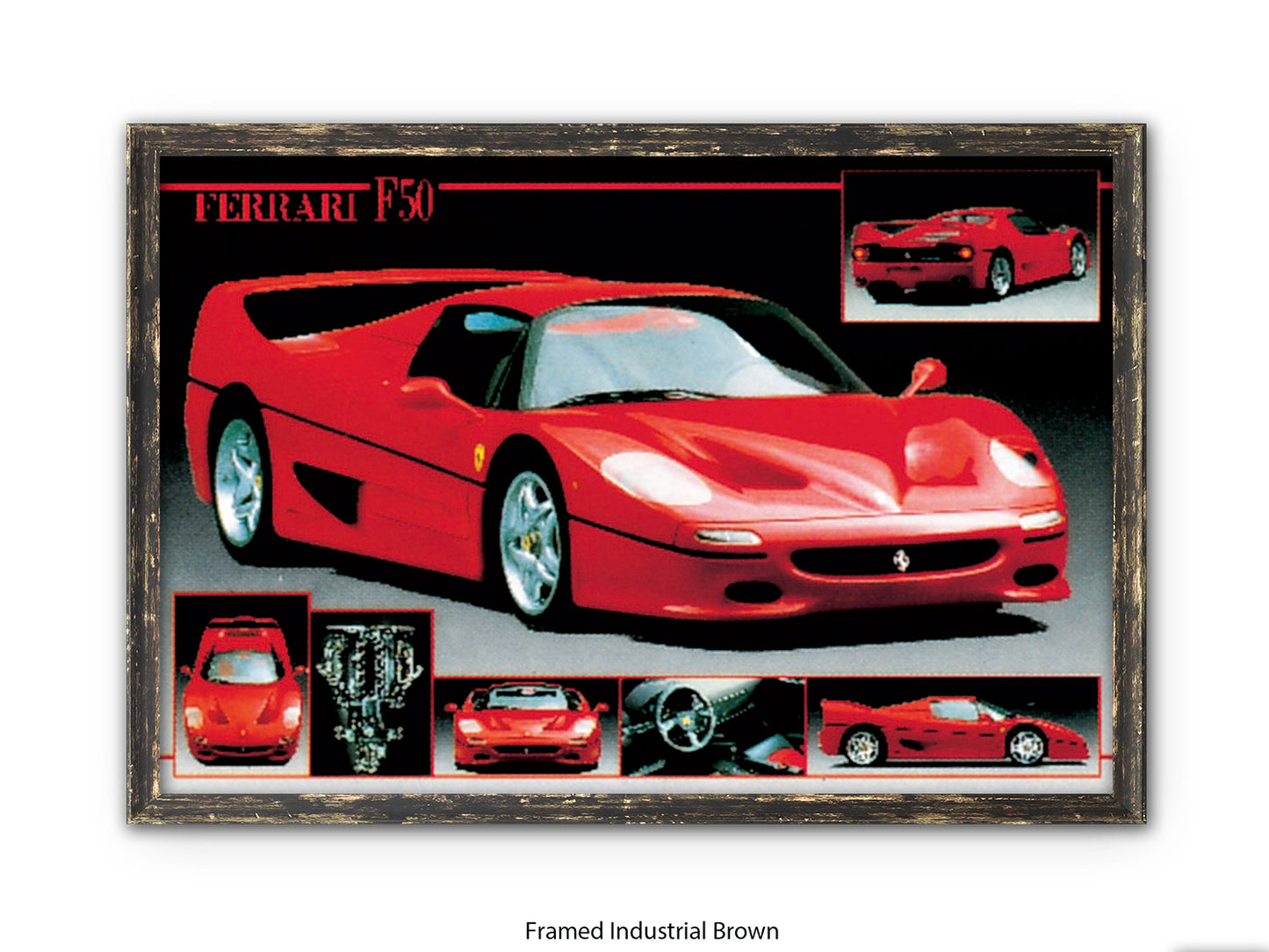 Ferrari F-50 Supercar Collection Poster