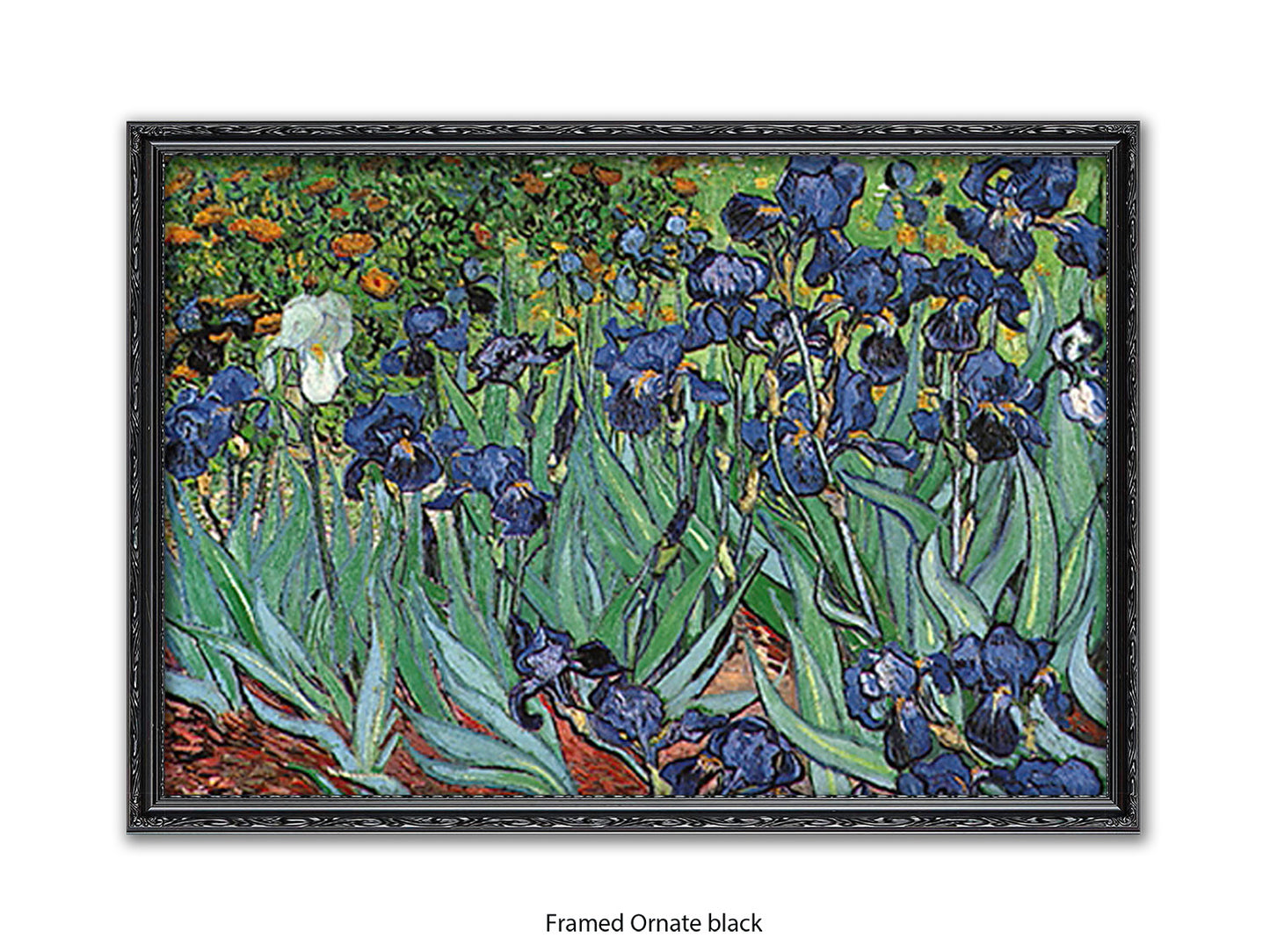 Irises by Van Gogh Poster Print | Vincent Van Gogh Wall Art | Classic Post-Impressionist Botanical Print | Purple Iris Garden Artwork